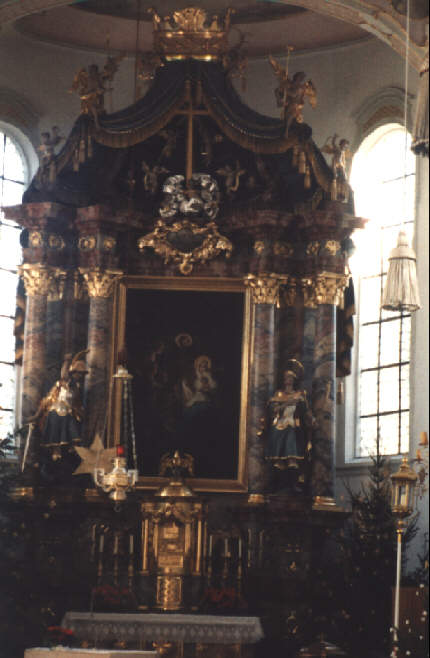 Foto vom Hochaltar in Maria Himmelfahrt in Thannhausen